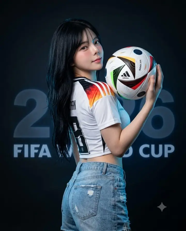 Asian Woman World Cup Portrait Nano Banana 2.1 example