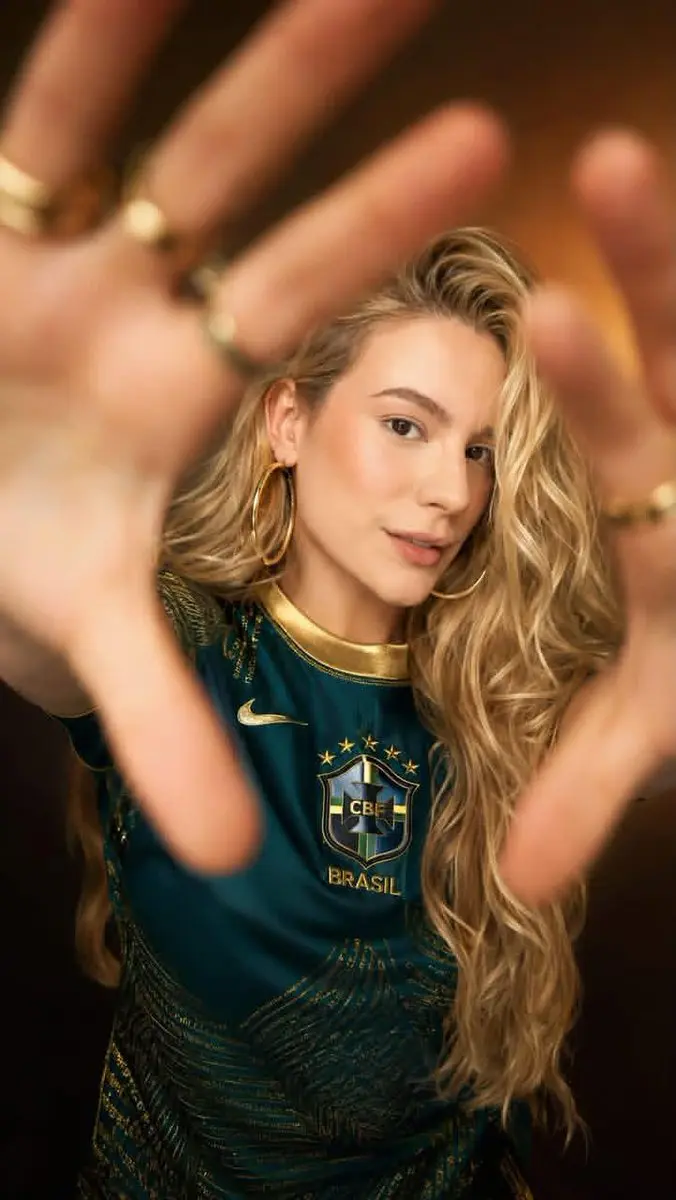 Brazil Football Fan Fashion Portrait Nano Banana 2.1 example