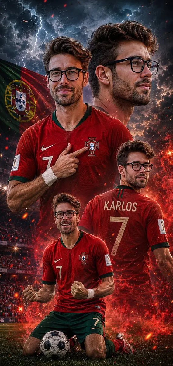 Cinematic Football Poster Portrait Nano Banana 2.1 example