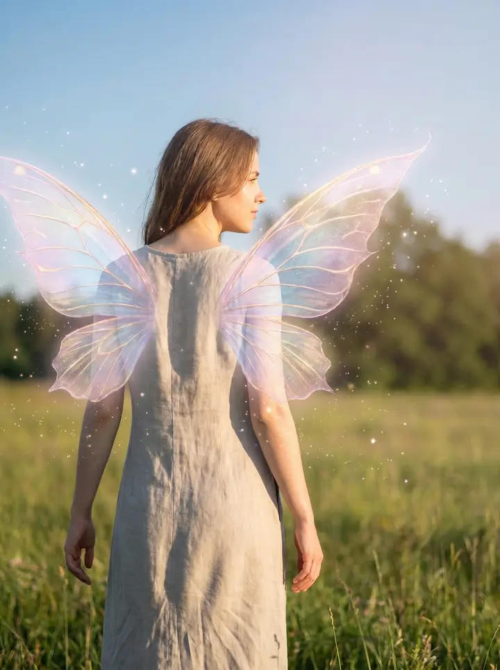Fairy Wings Portrait Nano Banana 2.1 example