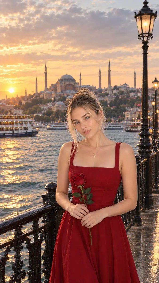 Istanbul Bosphorus Travel Portrait Nano Banana 2.1 example
