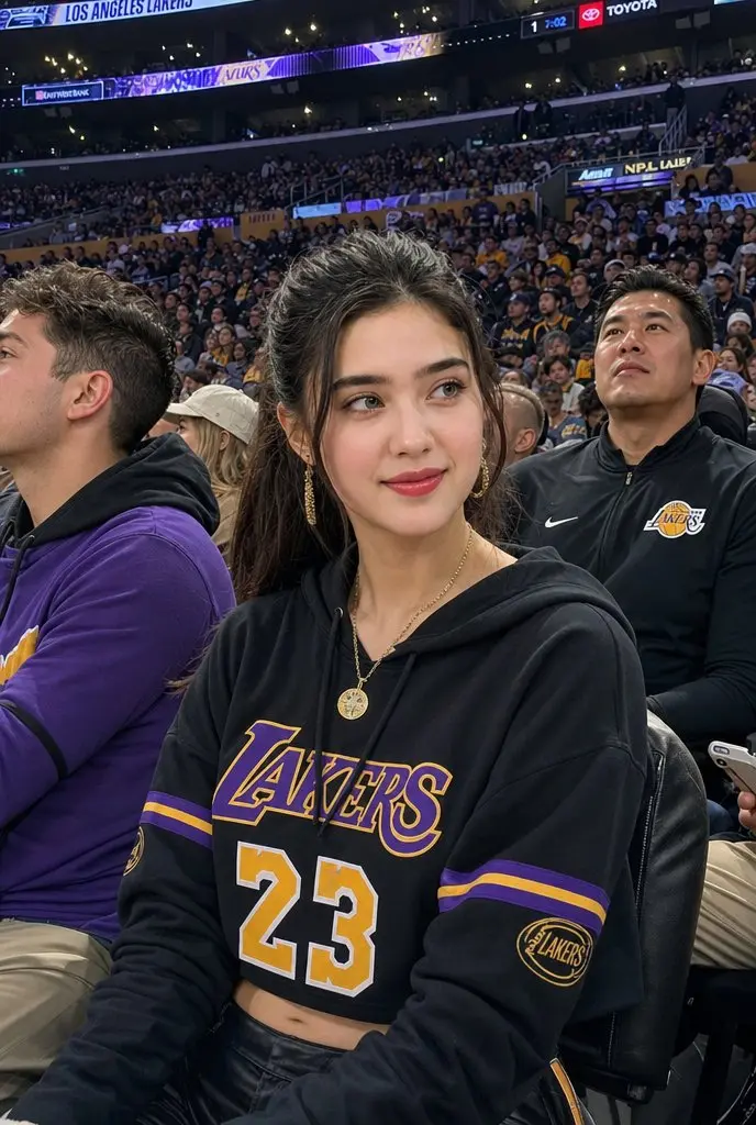 Lakers Arena Candid Portrait Nano Banana 2.1 example