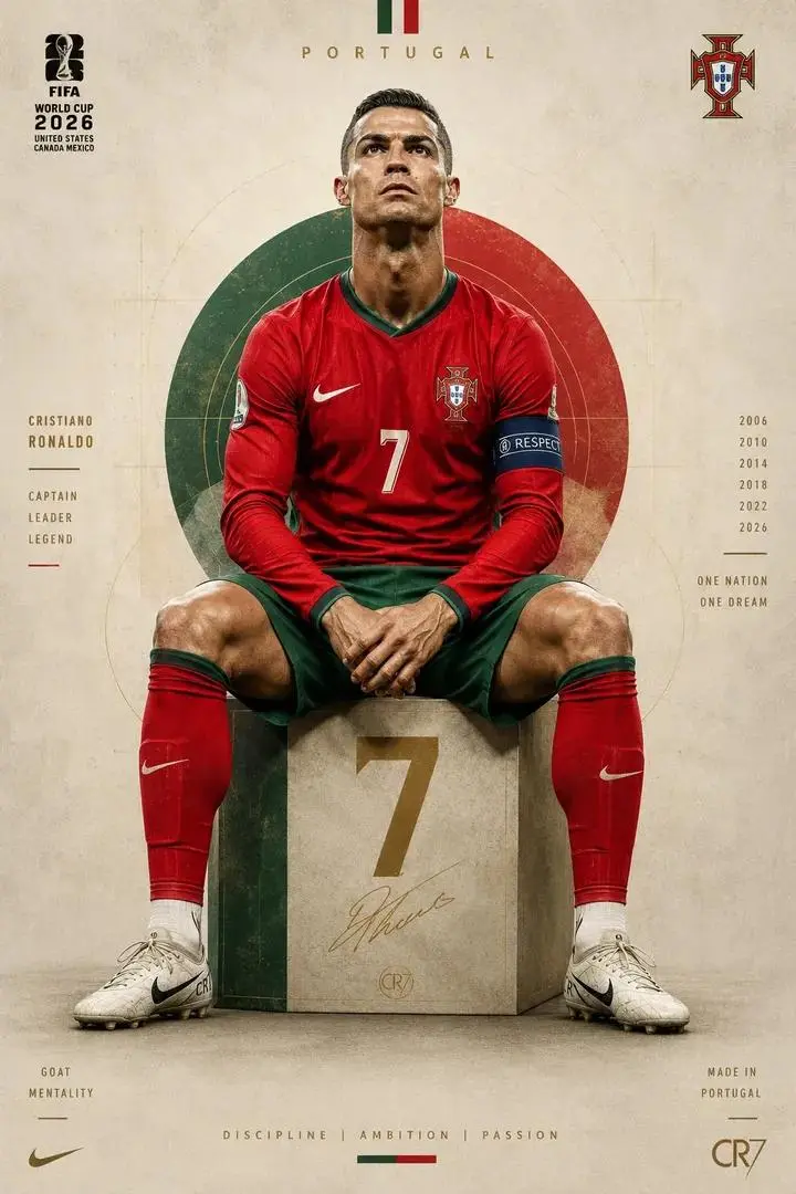 Legendary Portuguese Footballer Portrait Nano Banana 2.1 example