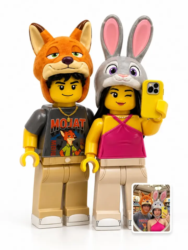 LEGO Minifigure Transformation Nano Banana 2.1 example