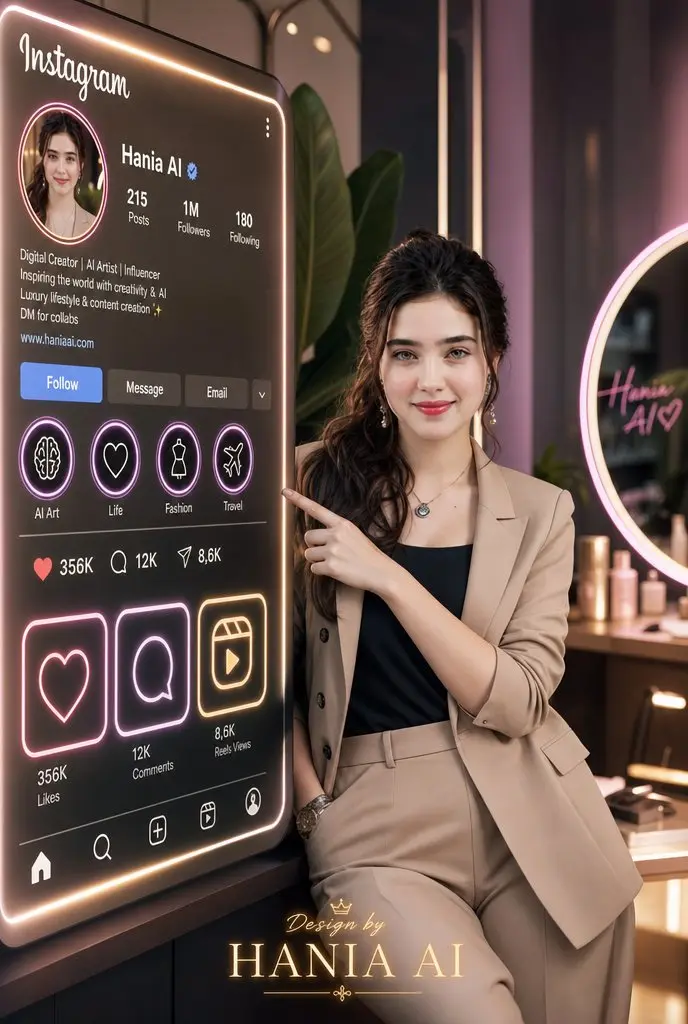 Luxury Instagram Profile Creator Poster Nano Banana 2.1 example