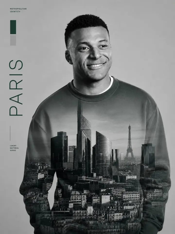 Paris Double Exposure Editorial Portrait Nano Banana 2.1 example