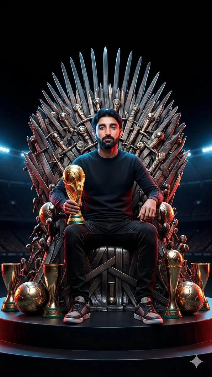 World Cup Throne Portrait Nano Banana 2.1 example